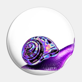 Purple Holo Snail Pin