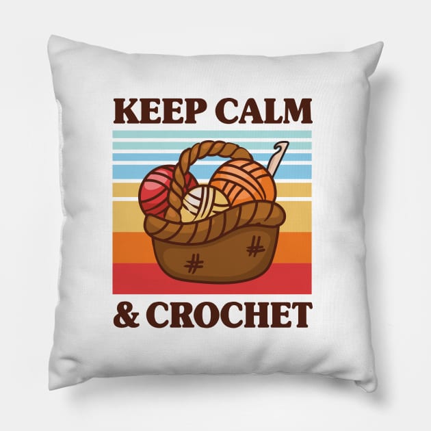 Keep Calm and Crochet Pillow by Speshly