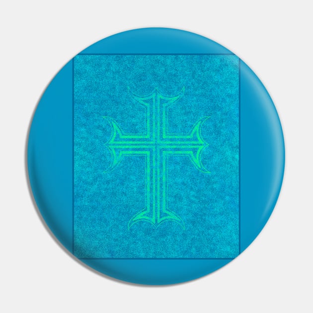 Faded Cross Pin by razorcitywriter