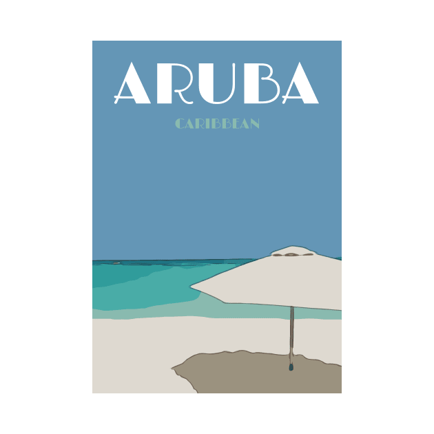 Aruba travel poster print by simplythewest