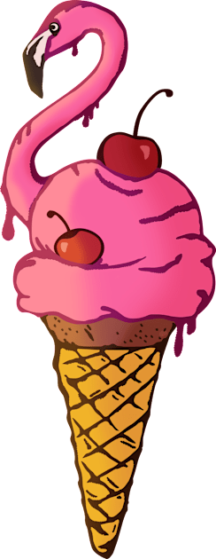 Great Flamingo Ice Cream Kids T-Shirt by thepicasso