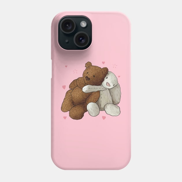 Bear and Bunny Phone Case by daniasdesigns