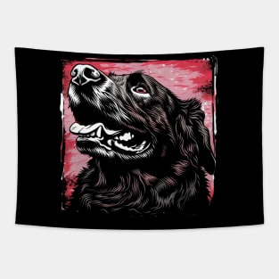 Retro Art Newfoundland dog Dog Lover Tapestry