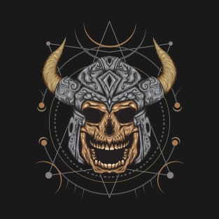 Viking Skull with sacred geometry T-Shirt