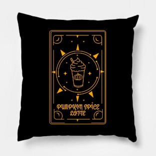 Pumpkin Spice Latte Halloween Design Pillow