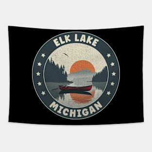 Elk Lake Michigan Sunset Tapestry