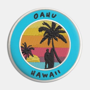 Oahu Hawaii Patch Pin