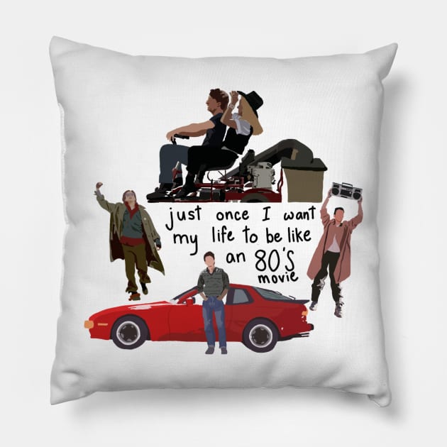 Life Like an 80s Movie Pillow by Paint Covered