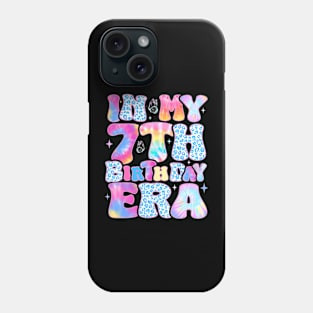 In My 7th Birthday Era Retro 7 Year Old 7th Birthday Girl Phone Case