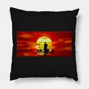 The Cormorant Fisherman Pillow