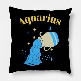 Aquarius Zodiac Astrology Horoscope Sign Pillow