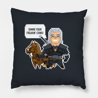 Toss a Coin to your Witcher Geek Culture Tee Pillow