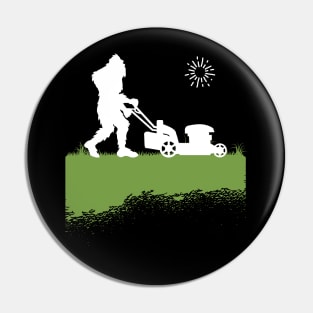 Bigfoot, the Lawn Mowing Sasquatch: Taming and Cutting Grass Pin