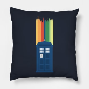 A New Doctor Is In The House - 13th Stripes Blue Police Box 1 Pillow