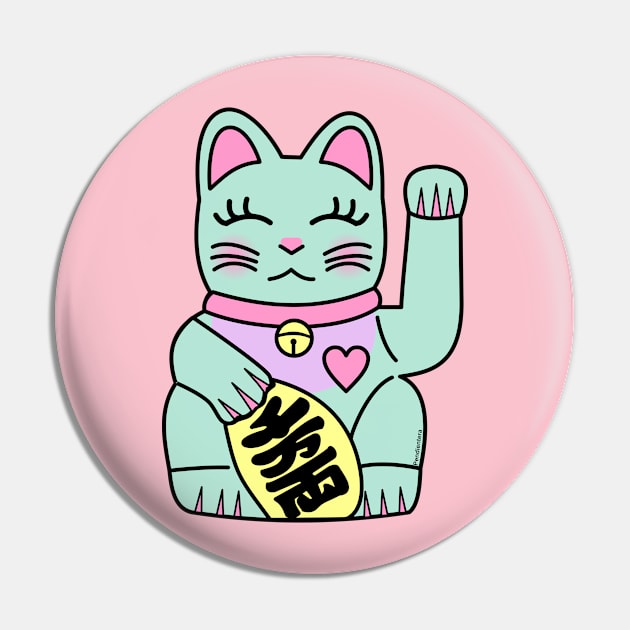 Mint maneki neko Pin by Pendientera