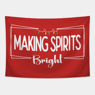 Making Spirits Bright (White) Tapestry