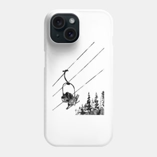 Couple ski lift Phone Case