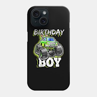 Birthday Boy Monster Truck Birthday Party For Boys Kids Phone Case