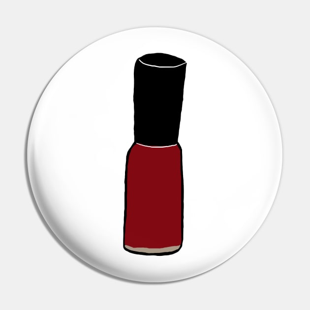 Red Nail Polish Pin by JadedAlice