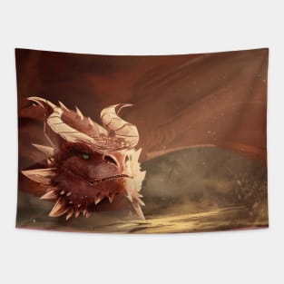 Red Dragon Print Tapestry