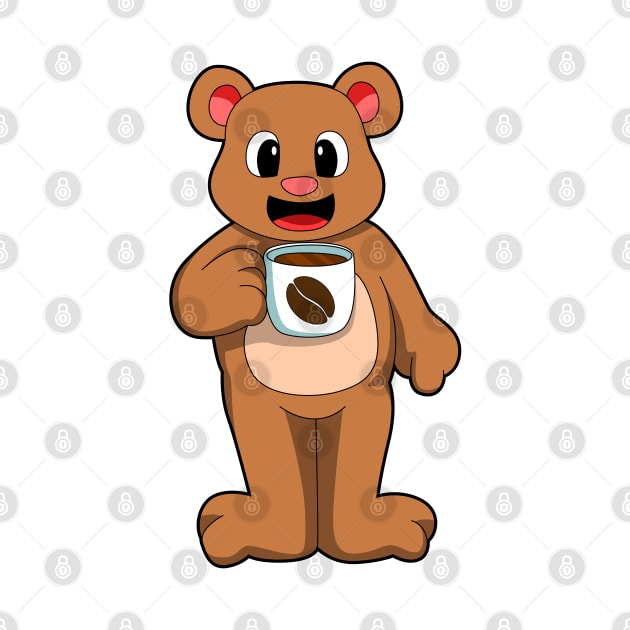 Bear with Cup of Coffee by Markus Schnabel