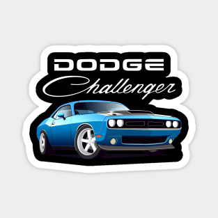 challenger srt demon hellcat blue stanced Magnet