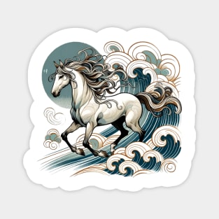 Horse on the waves Magnet