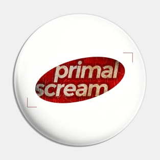 Primal Scream - simple red elips vintage Pin