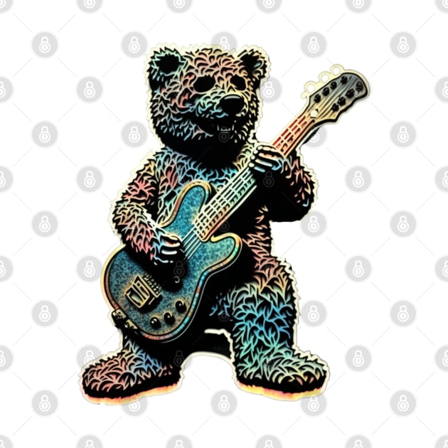 Deadhead Bear - Original Artwork by Labidabop