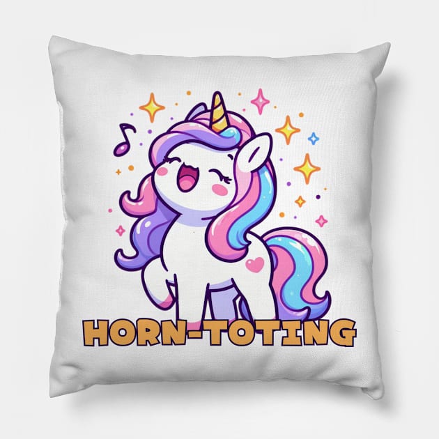 Singing unicorn Pillow by Japanese Fever