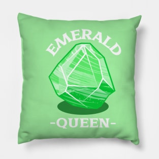 Emerald Queen Gemstone Gem Pillow