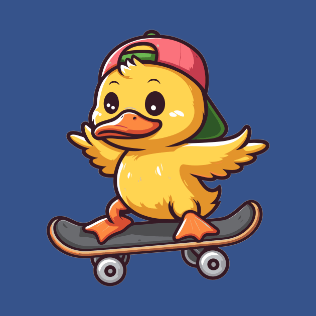 Duckling Ridding Skateboard by otastd