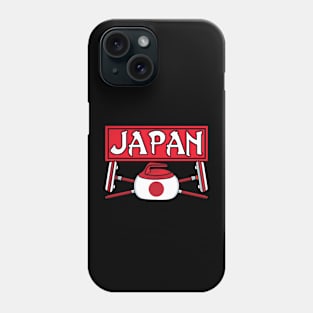 Japanese Curling Broom ice Sports japan Flag Curling Phone Case