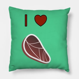 I Love Steak Pillow