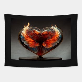 Flaming Heart Art  /  Flame Heart Unwind Designs Tapestry