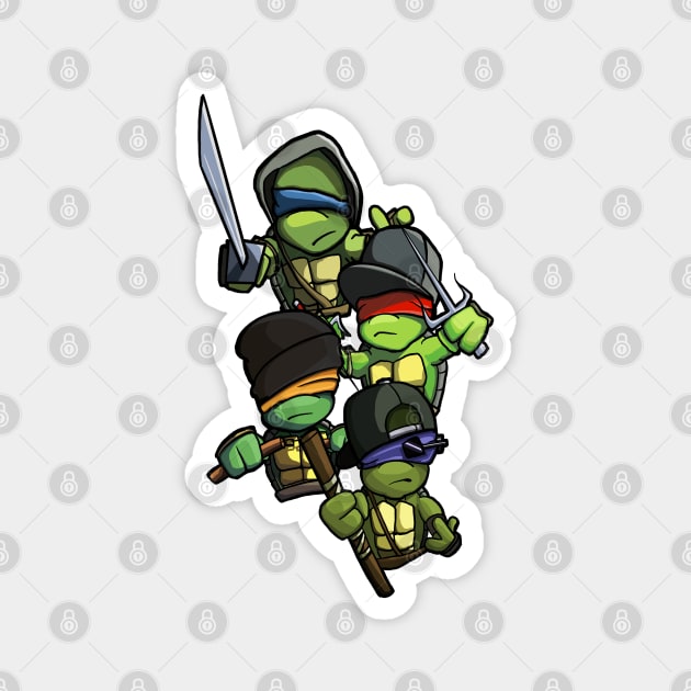 Hip Hop X TMNT! Magnet by ericjueillustrates