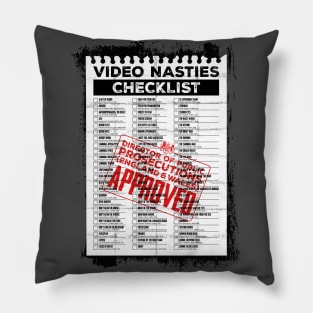 Video Nasties checklist Pillow