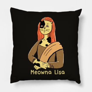 Meowna Lisa: Mona Lisa Cat Pillow