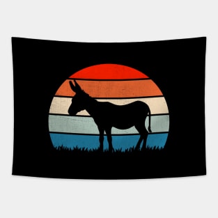 Cute Donkey Sunset Lover Tapestry