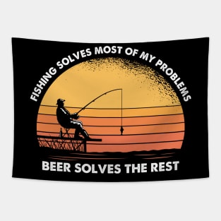 Fishing Solves Most Of My Problems Tapestry