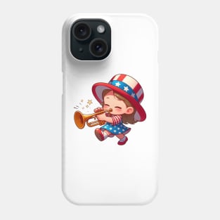 A Whimsical Tribute to American Culture in Cartoon Style T-Shirt Phone Case