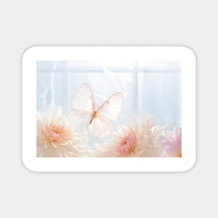 Butterfly Flower Nature Serene Tranquil Magnet