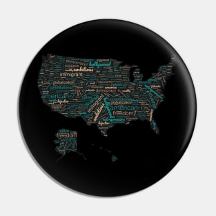 Maps of united states of America in words Pin