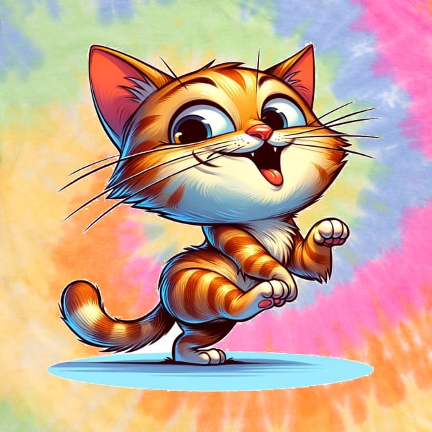 Fun-Loving Feline: Quirky Cat Cartoon by Choc7.YT