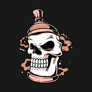 Angry Spray Skull T-Shirt