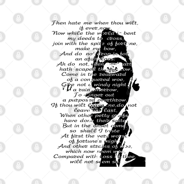 Shakespeare's Sonnet and the silhouette of a girl by CatCoconut-Art