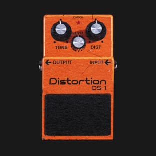 Distortion FX Pedal - Risograph Print Design T-Shirt