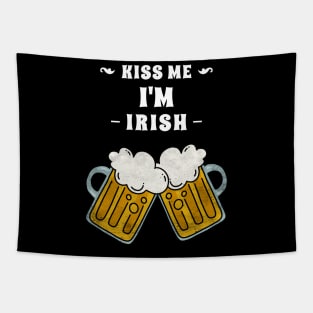 happy st patricks day, Kiss me I'm Irish Tapestry