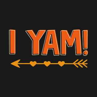 I Yam Shes My Sweet Potato Matching Couple Fall Thanksgiving T-Shirt