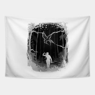 Hunger Games Woods - Black Pink Tapestry